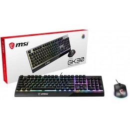 MSI Vigor GK30, Tastiera layout ITA + Mouse Gaming, Nero