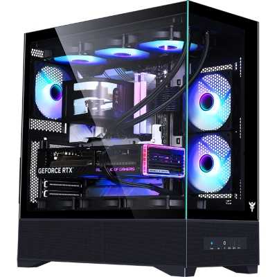 itek SHOWBUI 37B, Mid-Tower, Side-Glass, Black