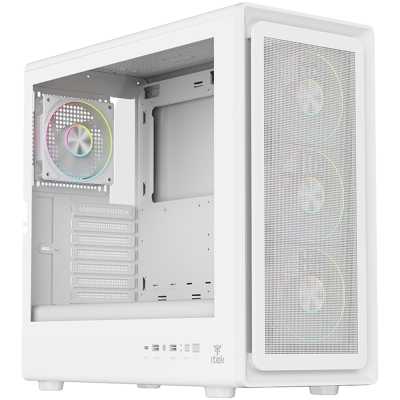 itek MESHCORE 36W, Mid-Tower, Side-Glass, White