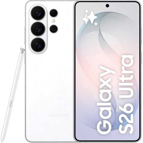 Samsung Galaxy S26 Ultra, White, 6.9", 16GB RAM, 1TB, 200MP, Android