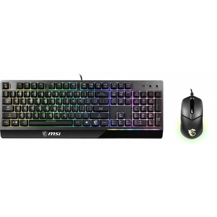 MSI Vigor GK30, Tastiera layout ITA + Mouse Gaming, Nero
