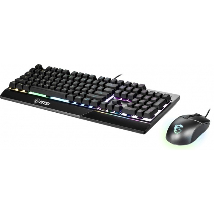 MSI Vigor GK30, Tastiera layout ITA + Mouse Gaming, Nero