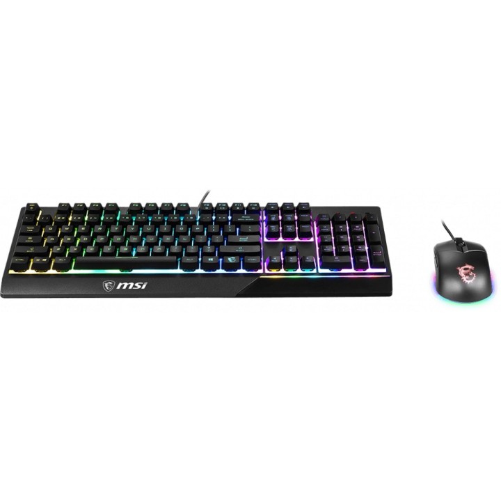 MSI Vigor GK30, Tastiera layout ITA + Mouse Gaming, Nero