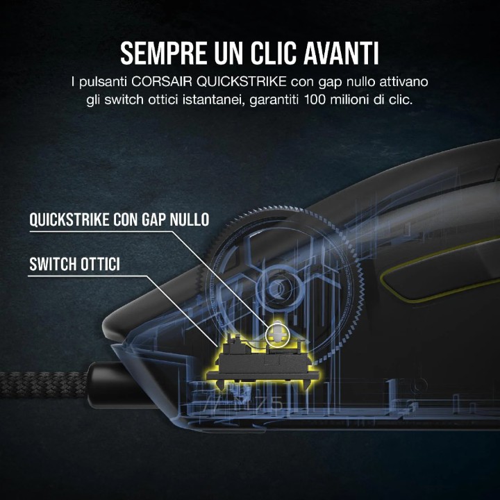 Corsair M75 Lightweight RGB, Gaming Mouse, Black