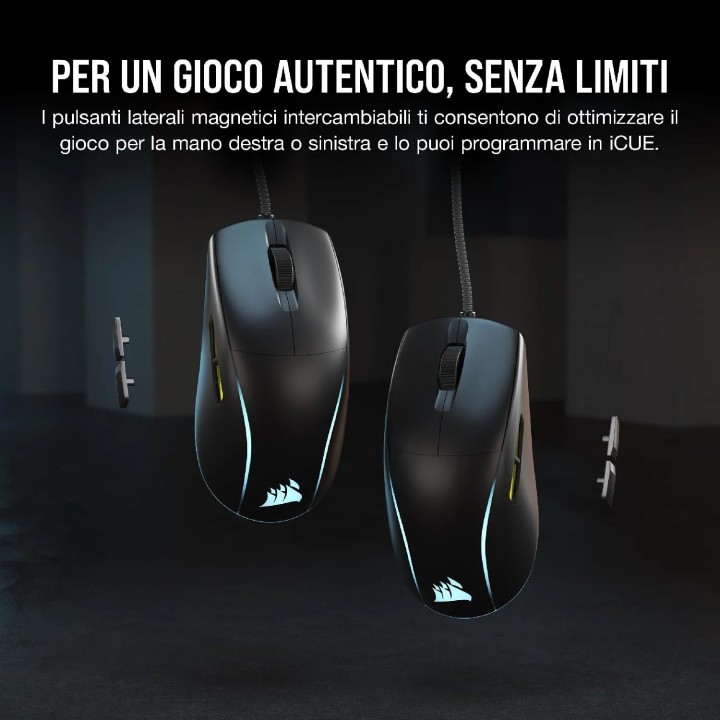 Corsair M75 Lightweight RGB, Gaming Mouse, Black