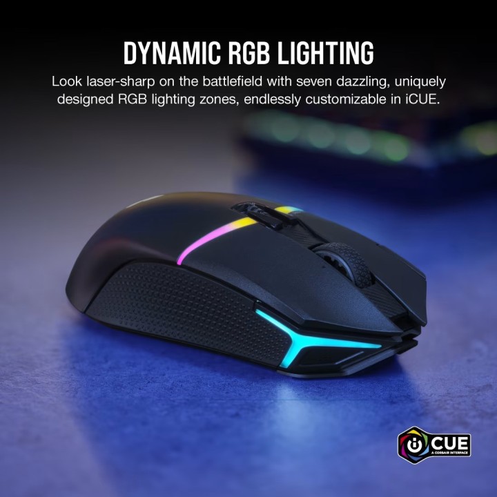 Corsair Nightsabre Wireless RGB, Gaming Mouse, Black