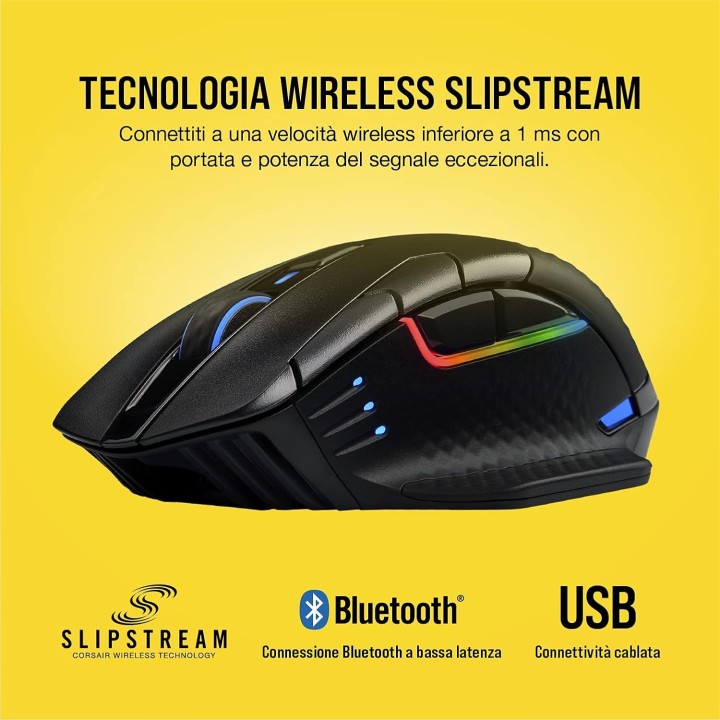 Corsair Dark Core RGB PRO Wireless, Gaming Mouse, Black