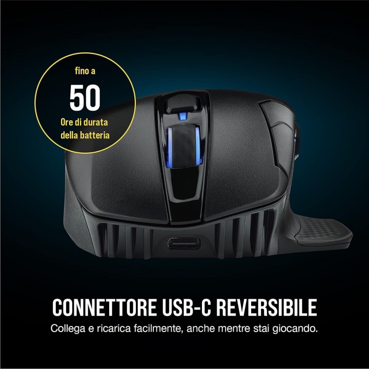 Corsair Dark Core RGB PRO Wireless, Gaming Mouse, Black