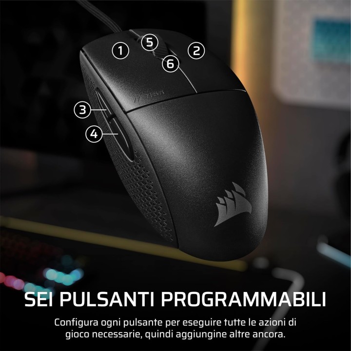 Corsair M55 Lightweight, Gaming Mouse, Black