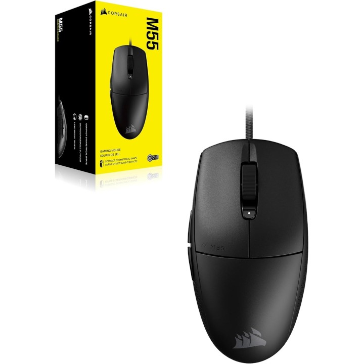 Corsair M55 Lightweight, Gaming Mouse, Black