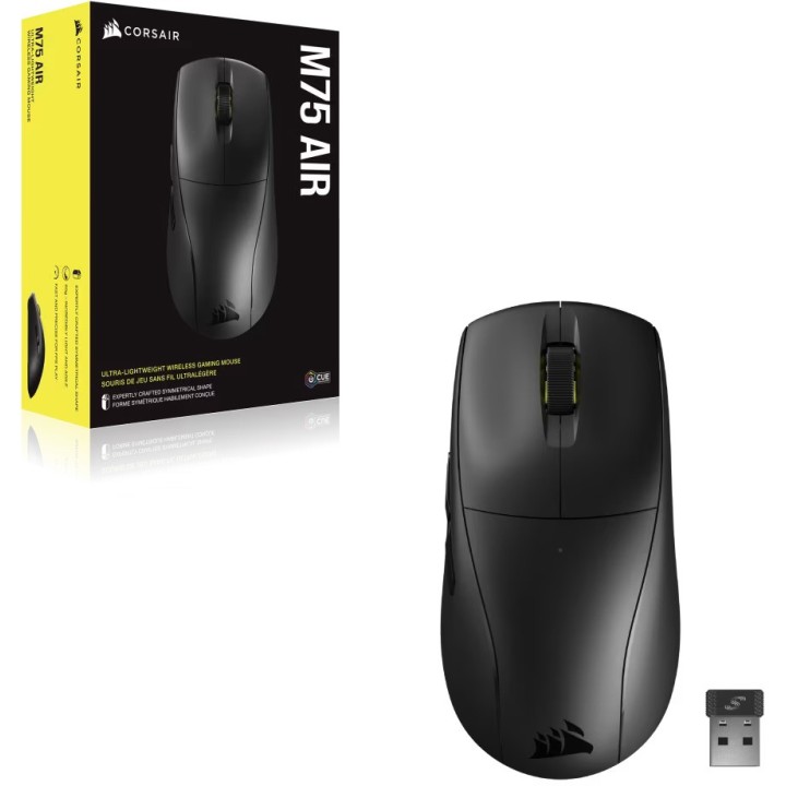 Corsair M75 Air Wireless, Gaming Mouse, Black