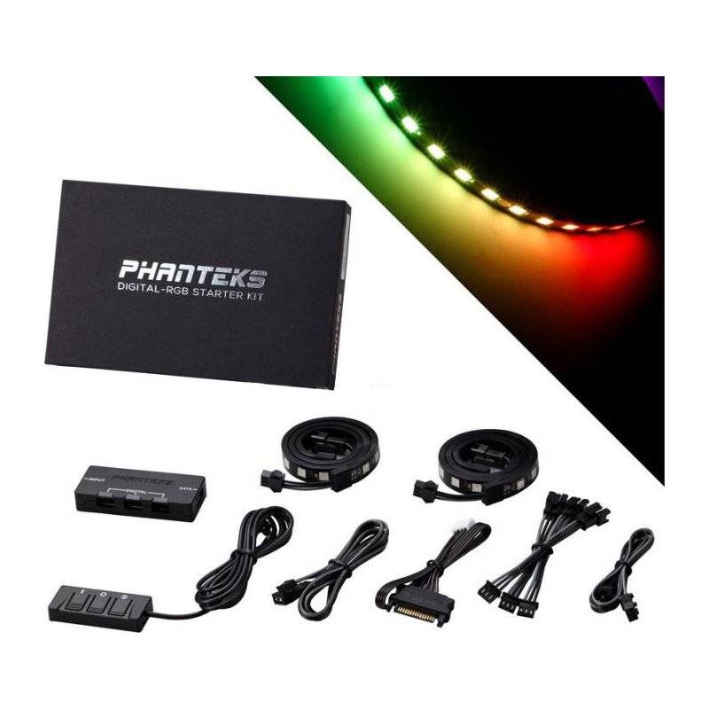 PHANTEKS Digital-RGB Starter Kit incl. Controller and 2x LED-Strip - 1