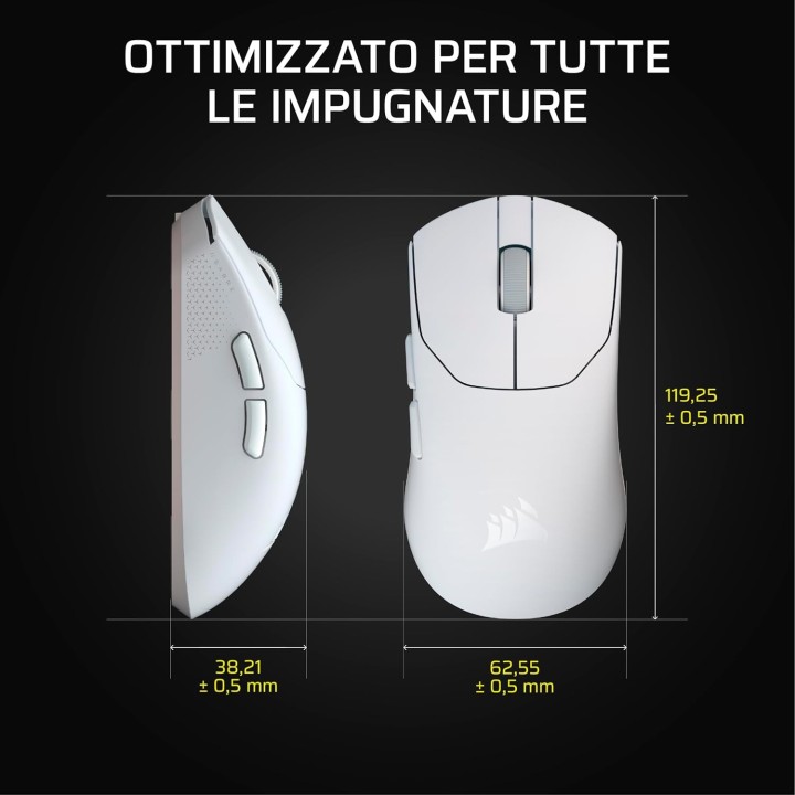 Corsair SABRE V2 PRO Ultralight Wireless, Gaming Mouse, White
