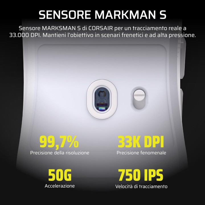 Corsair SABRE V2 PRO Ultralight Wireless, Gaming Mouse, White