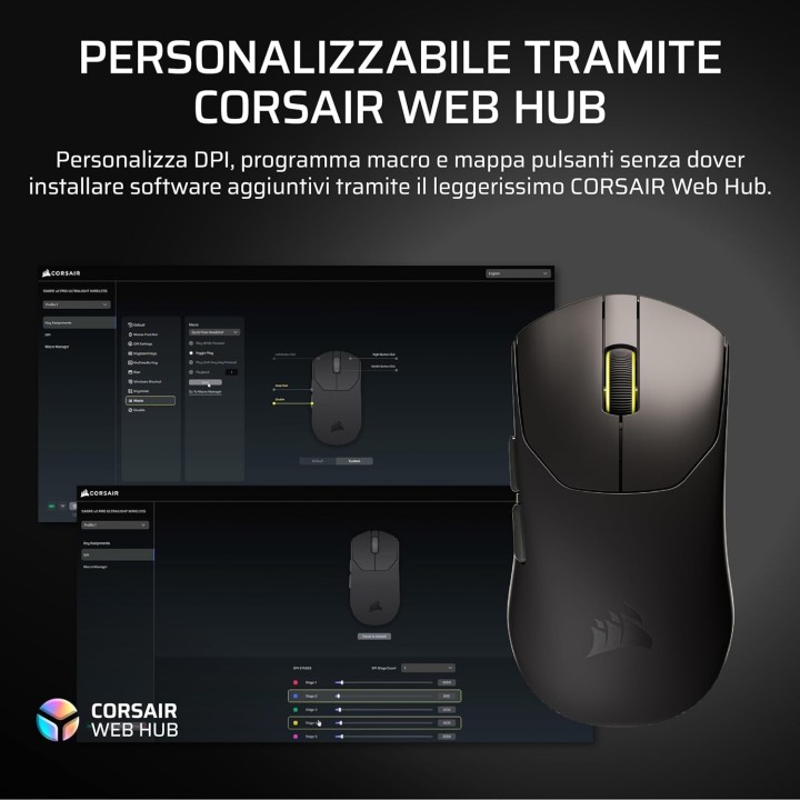 Corsair SABRE V2 PRO Ultralight Wireless, Gaming Mouse, White