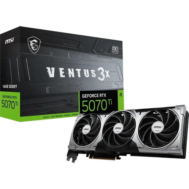 MSI GeForce RTX 5070 Ti, Ventus 3X OC, 16GB GDDR7