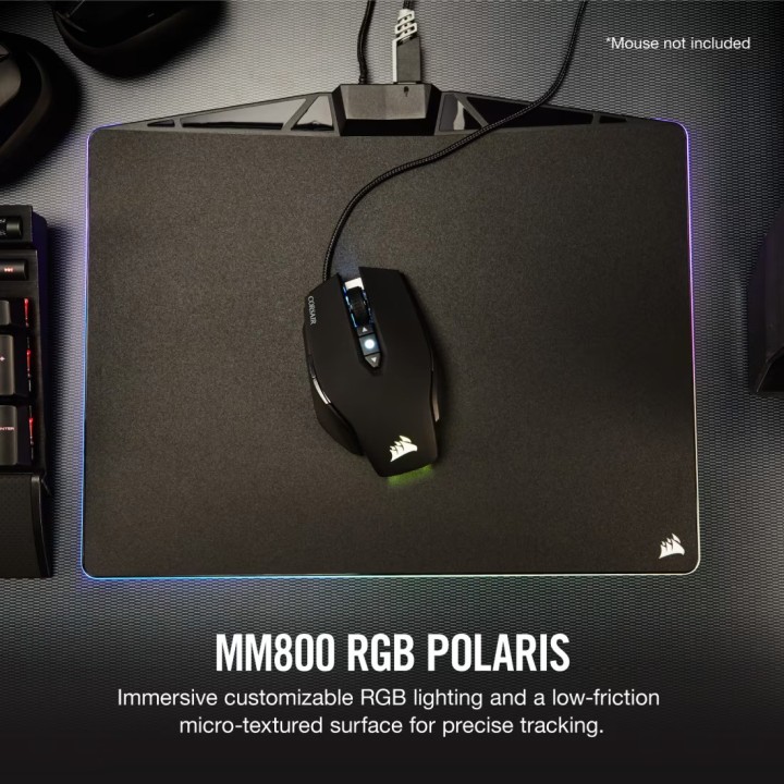Corsair Gaming MM800 RGB Polaris, Gaming Mouse Pad, Medium