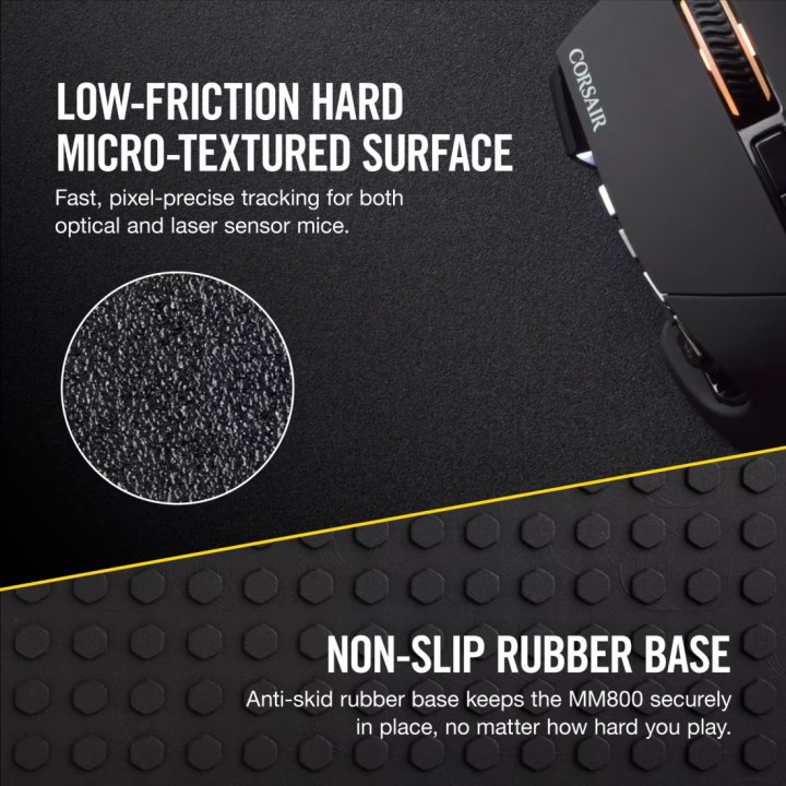 Corsair Gaming MM800 RGB Polaris, Gaming Mouse Pad, Medium