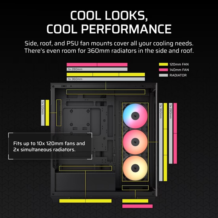 Corsair 3500X RS-R ARGB, Mid-Tower, Black