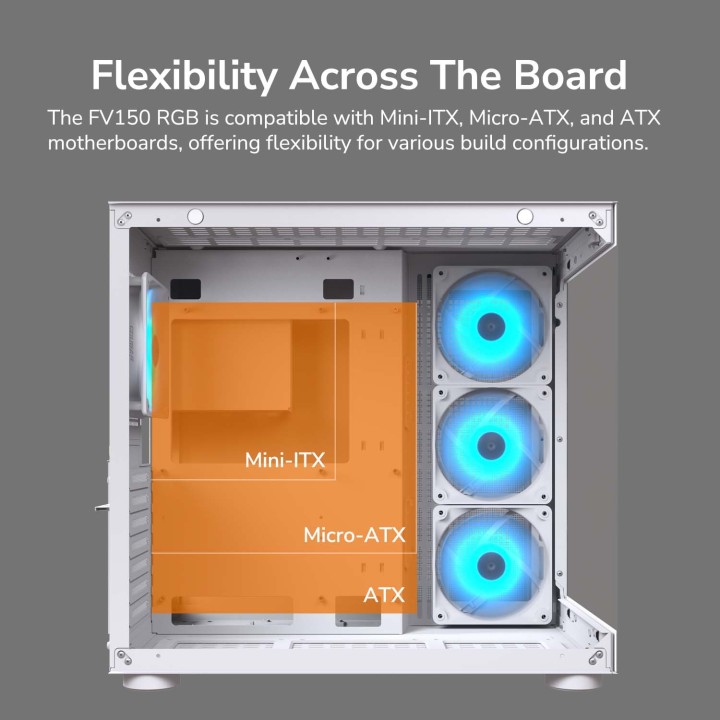 Cougar FV150 RGB, Mid-Tower, White