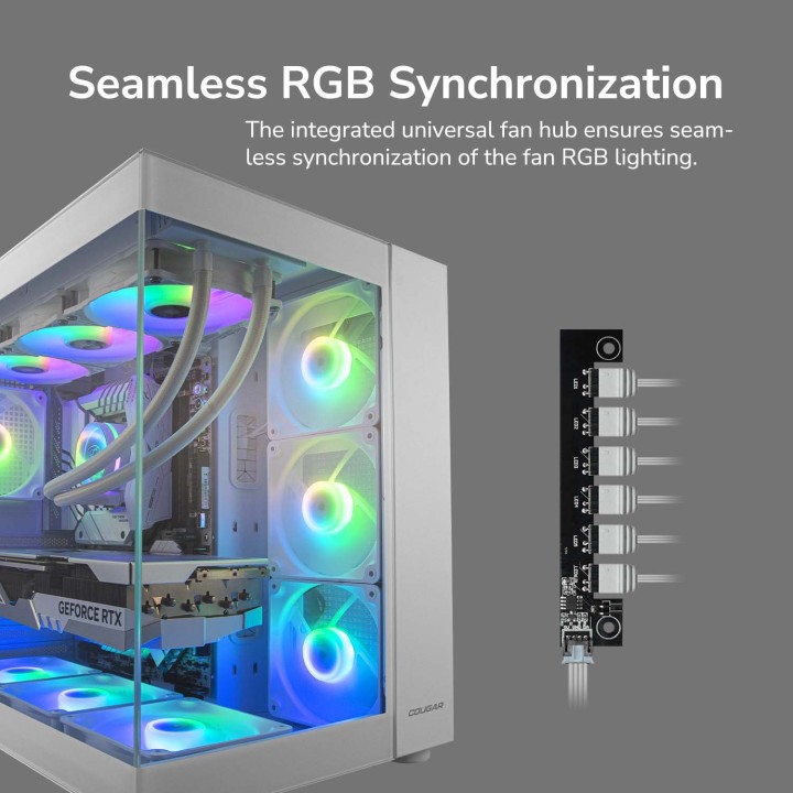 Cougar FV150 RGB, Mid-Tower, White