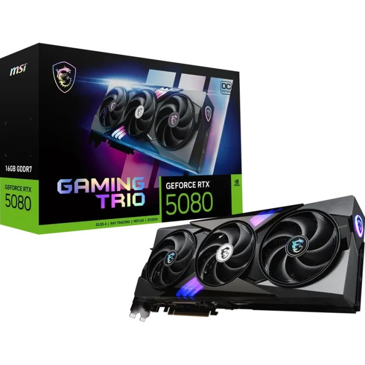 MSI GeForce RTX 5080, Gaming Trio OC, 16GB GDDR7