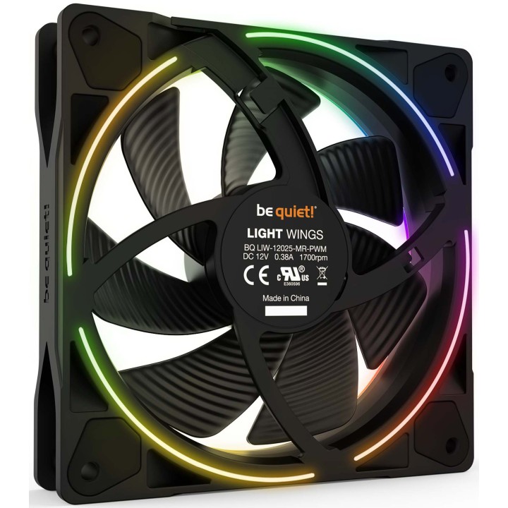 be quiet! LIGHT WINGS 120mm ARGB PWM, Black