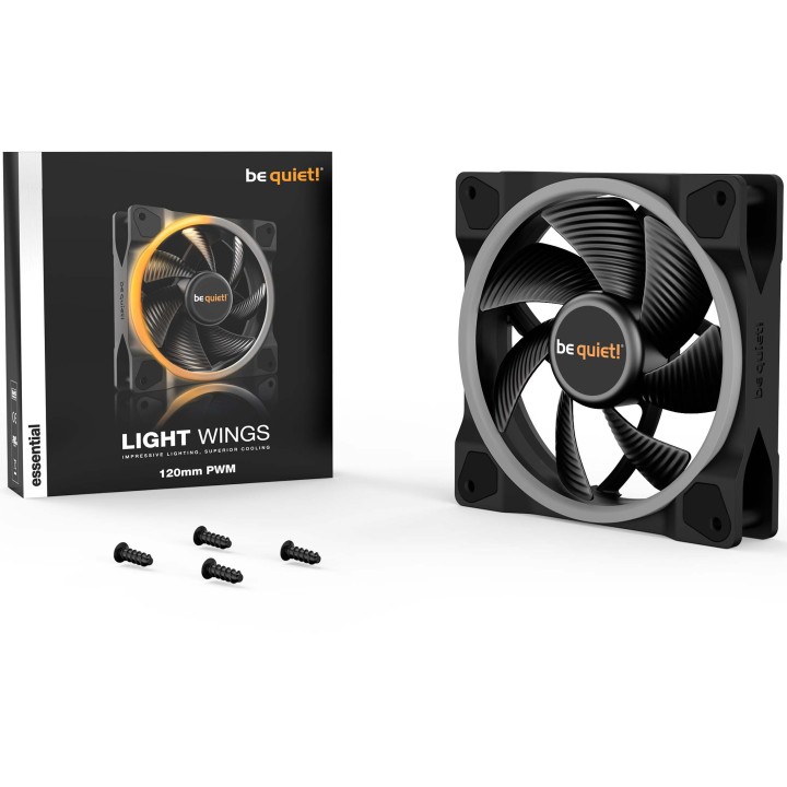 be quiet! LIGHT WINGS 120mm ARGB PWM, Black