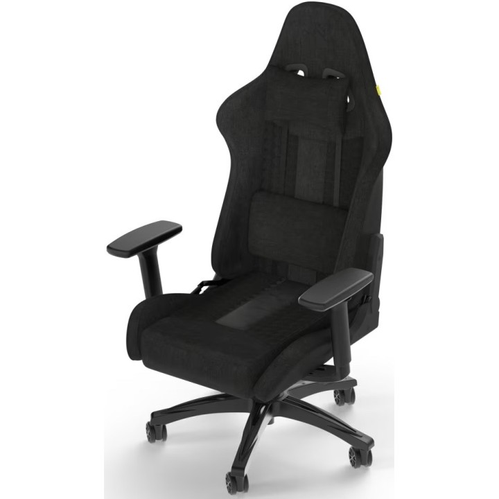 Corsair TC100 RELAXED, Gaming Chair, Black / Black Fabric (Grey Cushion)
