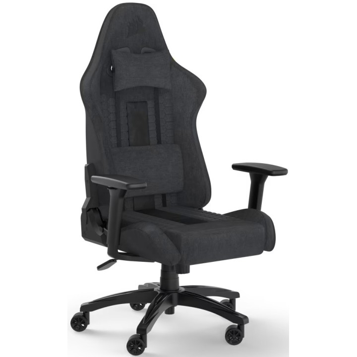 Corsair TC100 RELAXED, Gaming Chair, Black / Grey Fabric (Black Cushion)