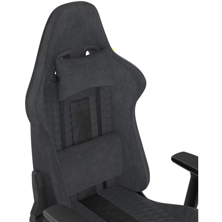 Corsair TC100 RELAXED, Gaming Chair, Black / Grey Fabric (Black Cushion)