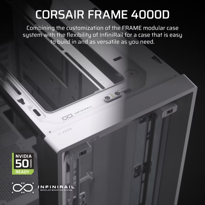 Corsair FRAME 4000D, Mid-Tower, White