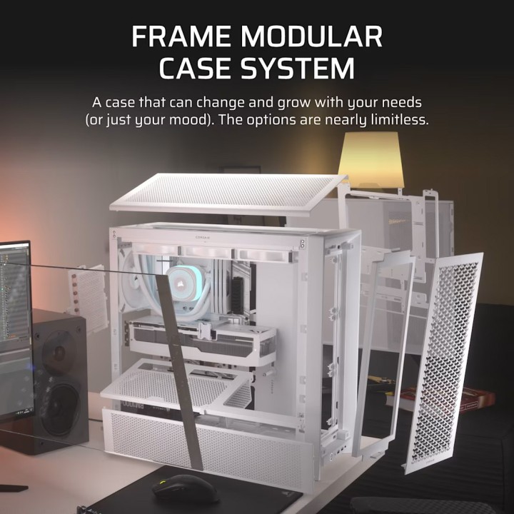 Corsair FRAME 4000D, Mid-Tower, White