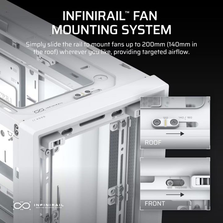 Corsair FRAME 4000D, Mid-Tower, White