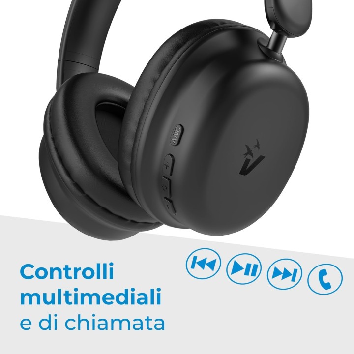 VulTech HBT-30BK Fold, Wireless Headphones, Black