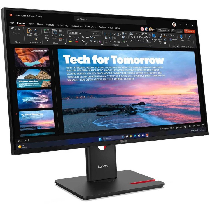 Lenovo ThinkVision T27QD-40, 27", IPS, QHD, 120Hz, Pivot, DP, HDMI