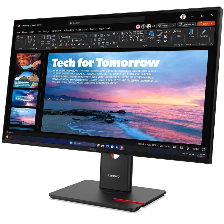 Lenovo ThinkVision T27QD-40, 27", IPS, QHD, 120Hz, Pivot, DP, HDMI