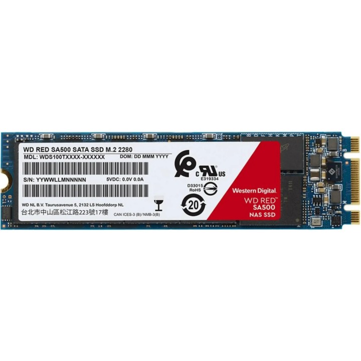 Western Digital Red SA500 SSD, SATA, 3D NAND, M.2 2280, 2TB