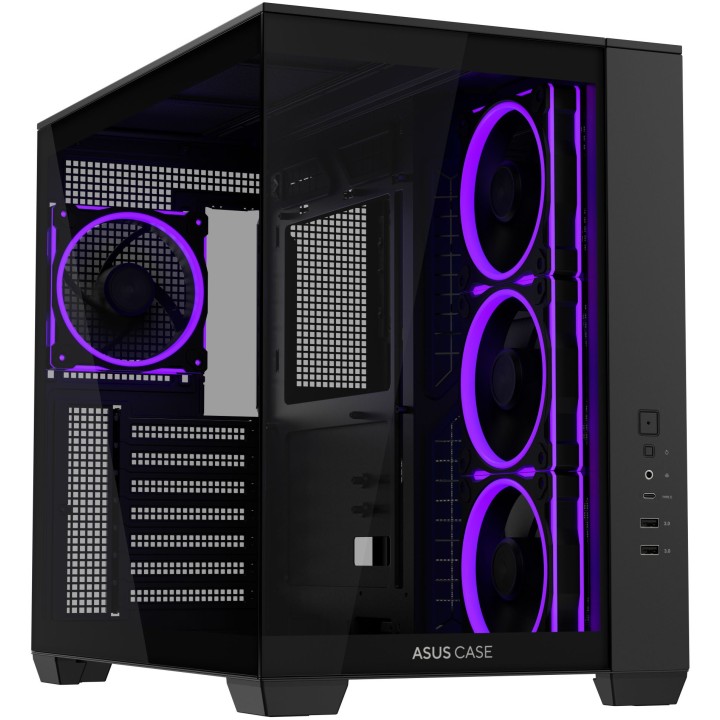 ASUS A32 PLUS TG ARGB, Mid-Tower, Black