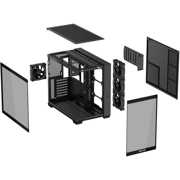 ASUS A32 PLUS TG ARGB, Mid-Tower, Black