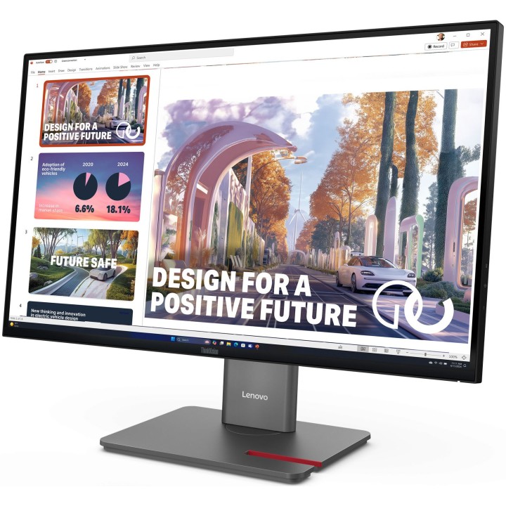 Lenovo ThinkVision P27QD-40, 27", IPS, 120Hz, QHD, Pivot, USB-C Dock, DP, HDMI