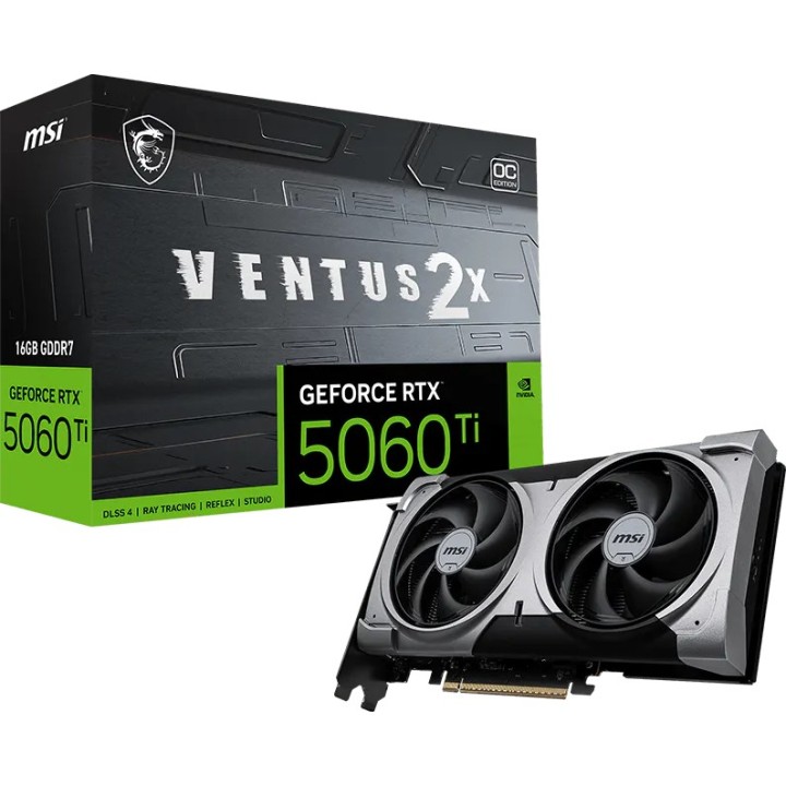 MSI GeForce RTX 5060 Ti, Ventus 2X OC Plus, 16GB GDDR7