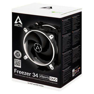 Arctic Freezer 34 eSports Duo CPU-Cooler, 2x 120mm - White - 9
