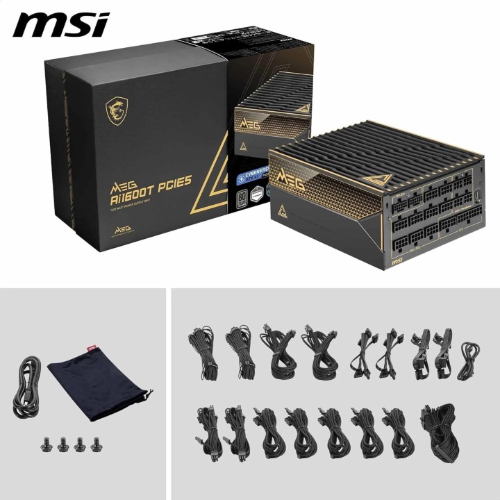 MSI MEG Ai1600T PCIe Gen5, 80 PLUS Titanium, 1600w
