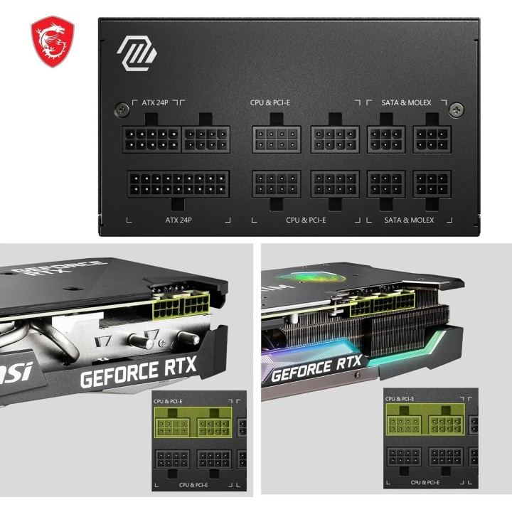 MSI MAG A650GL BK, 80 PLUS Gold, 650w