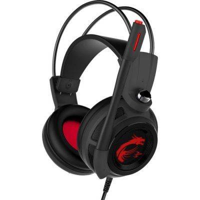 MSI Headset Gaming DS502, Virtual 7.1 Surround, USB In-Line Controller, Microphone, Black/Red - 3