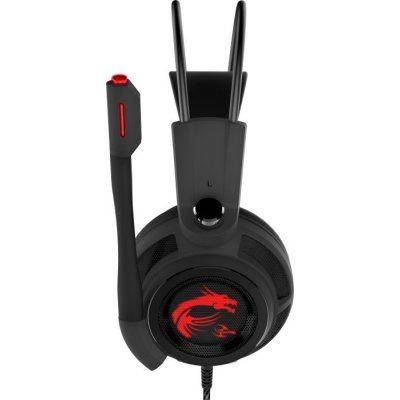 MSI Headset Gaming DS502, Virtual 7.1 Surround, USB In-Line Controller, Microphone, Black/Red - 5