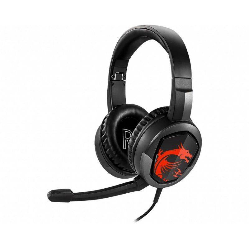 MSI Headset Gaming Immerse GH30, Retractable Microphone, Black - 1