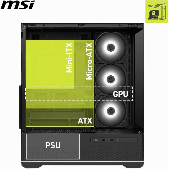 MSI MAG Pano 110R PZ, Mid-Tower, Black