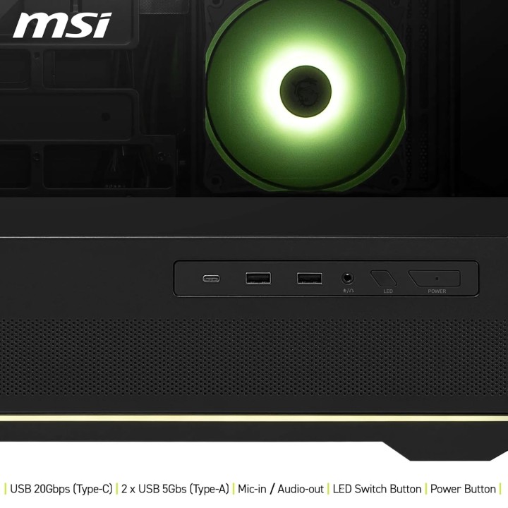 MSI MAG Pano 110R PZ, Mid-Tower, Black
